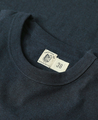 1930s Slanted Pocket Tubular T-Shirt - Navy