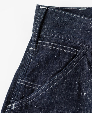 Slub Pearl Yarn Indigo Denim Carpenter Pants