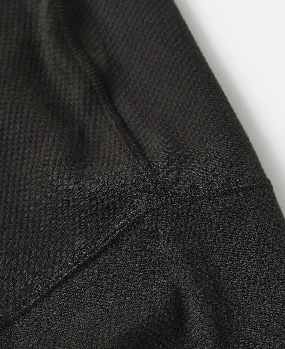 Waffle Knit Pattern Pocket T-Shirt - Black