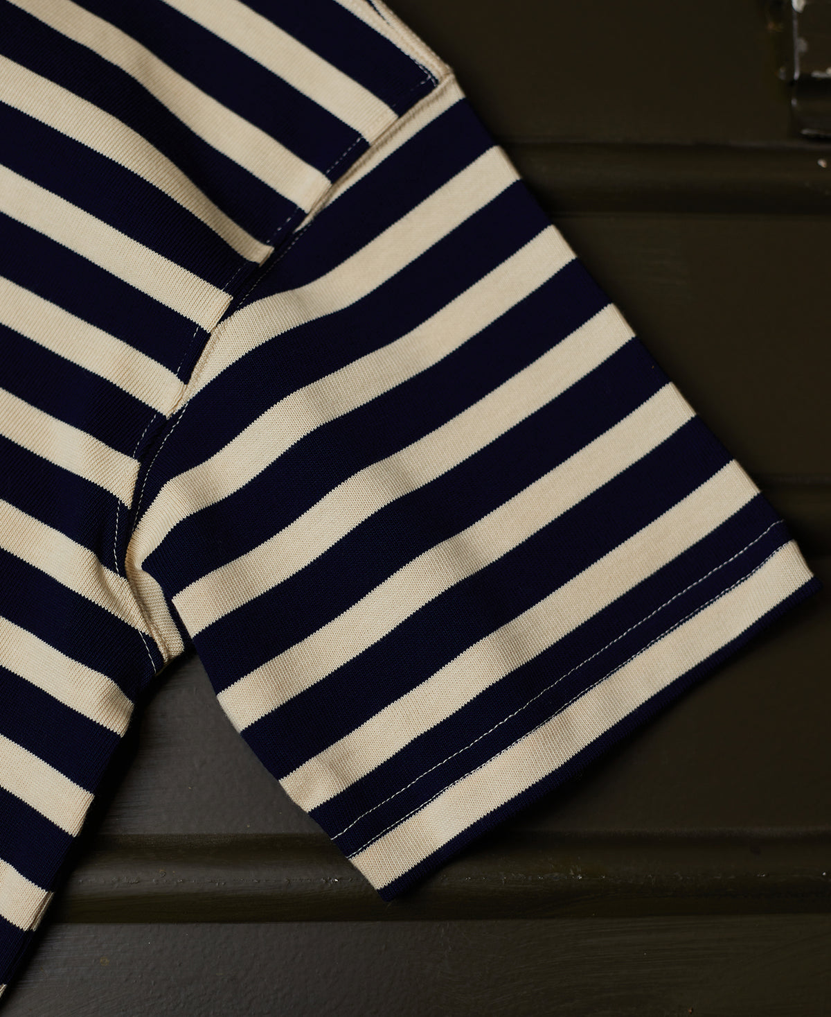 Breton Stripe T-Shirt - Navy/Apricot