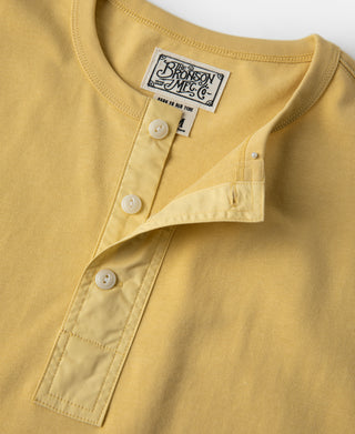 Collar Detail of Vintage Short Sleeve Henley T-Shirt
