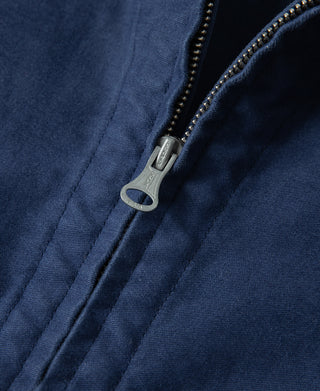 Zipper Detail of Moleskin Jacket