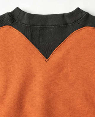 V-Inset Two-Tone Sweatshirt - Orange