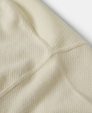 Waffle Knit Pocket T-Shirt - Apricot