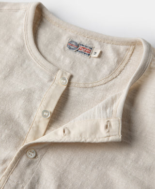 Collar Detail of Henley T-Shirt