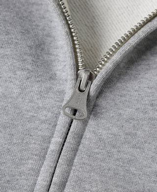 17.5 oz Terry Cloth Zip-Up Hoodie - Gray