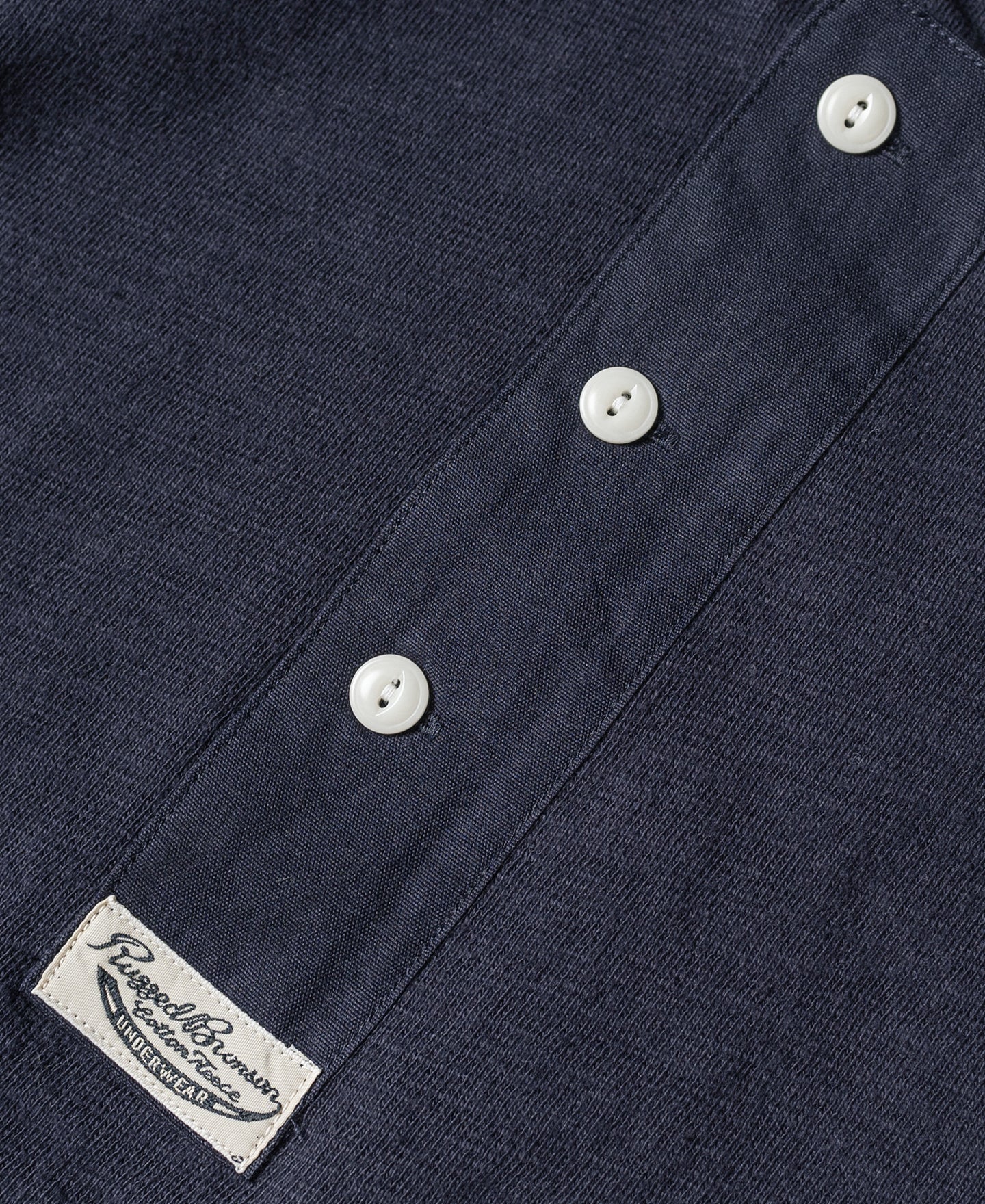 ★送料・関税込★RONRON★HENRYNECK HALF T-SHIRT IVORY NAVY★ HENRYNECK HALF T-SHIRT BLACK IVORY - RONRON 론론