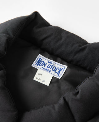 1970s Vintage Quilted Padded Vest - Black