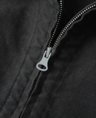 Zipper Detail of Moleskin Jacket