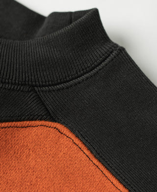 V-Inset Two-Tone Sweatshirt - Orange