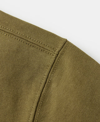 Vintage Short Sleeve Henley T-Shirt - Olive