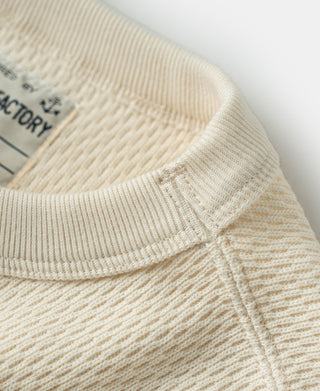 Heavyweight Raschel Knitting Waffle Thermal Shirt - Apricot