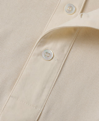 14 oz Side Closing Henley Shirt - Apricot