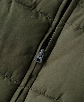 1970s Vintage Quilted Padded Vest - Olive