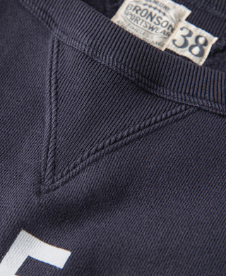 1940s Heavyweight SKI V-Inset Sweater - Navy