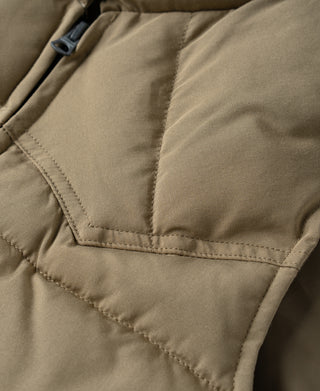 1970s Vintage Quilted Padded Vest - Khaki