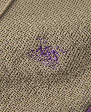 1970s Heavyweight Waffle Knit Jogger Pants - Khaki