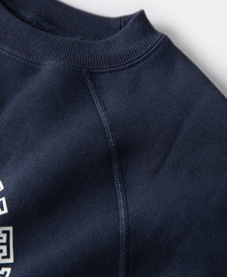 1980s Marine Devil Dog Raglan Sweatshirt - Navy