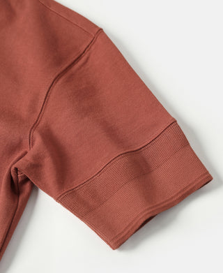 Vintage Short Sleeve Henley T-Shirt - Brick Red