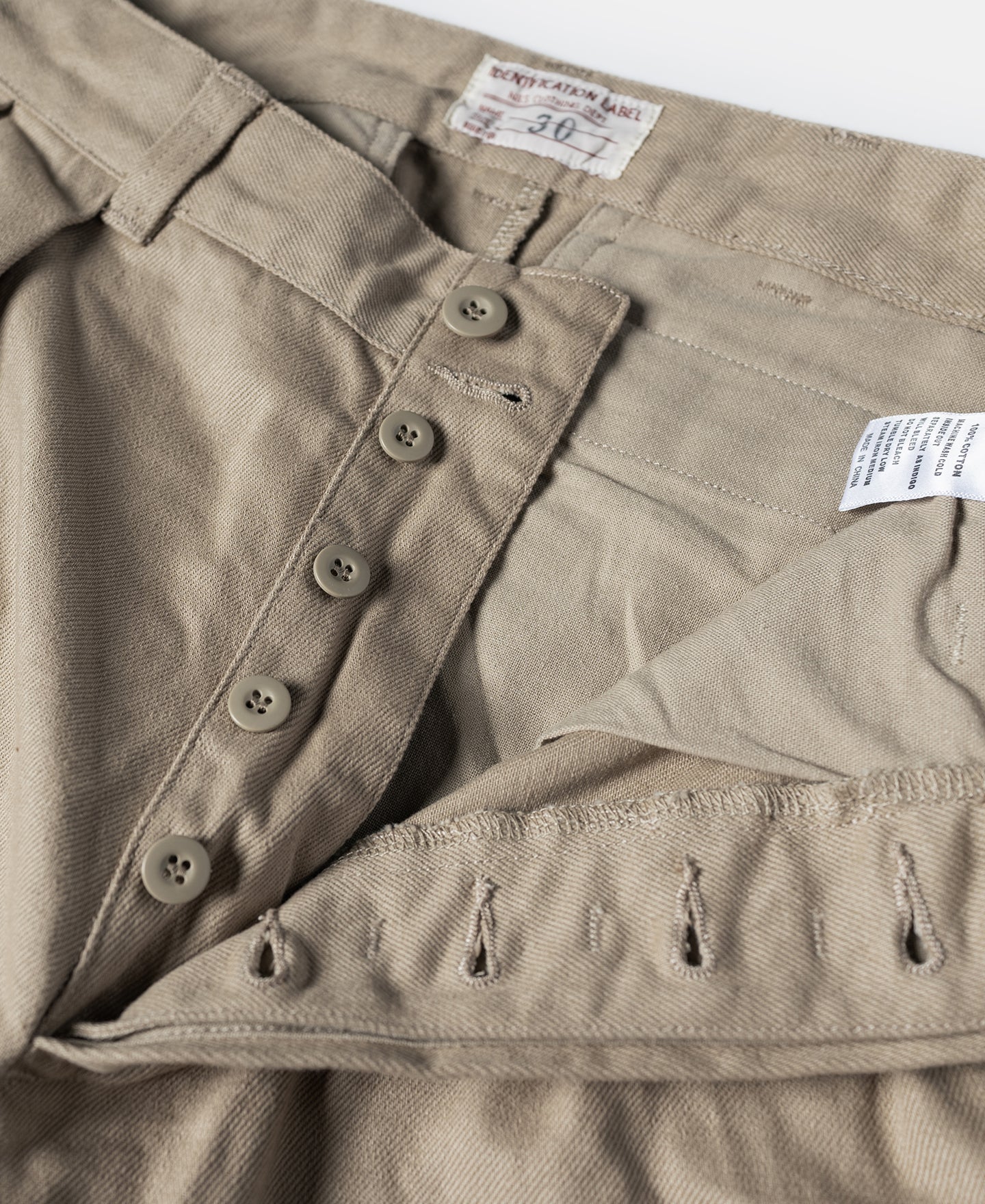 50s Vintage Late Version French Army M-52 Chino Pants
