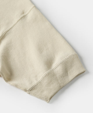 Waffle Knit Pocket T-Shirt - Apricot