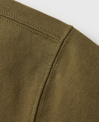 Vintage Short Sleeve Henley T-Shirt - Olive