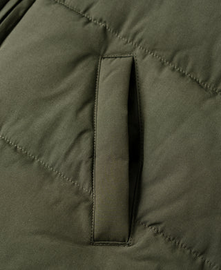 1970s Vintage Quilted Padded Vest - Olive