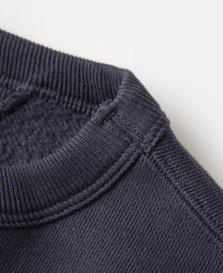 1940s Heavyweight SKI V-Inset Sweater - Navy