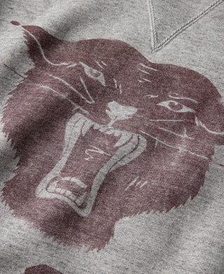 1930s Rugged CCC Black Panther Double V-Neck Insert Sweater - Gray