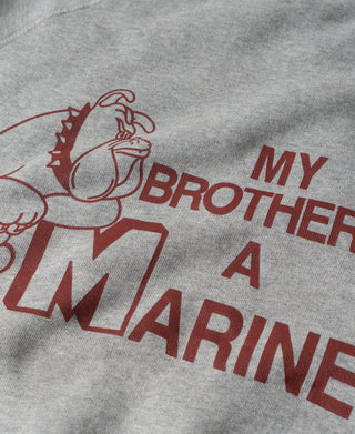 1980s Marine Bulldog Raglan Sweatshirt - Gray