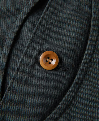 1930s Canvas Game Pockets Vest - Dark Green
