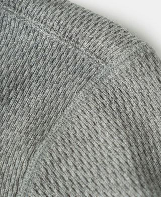 Heavyweight Raschel Knitting Waffle Thermal Shirt - Gray