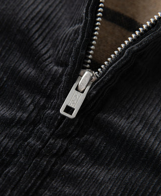 1940s Heavyweight Corduroy Cossack Jacket - Black