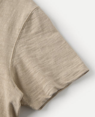 10.5 oz Cotton Tubular Gusset T-Shirt - Sand