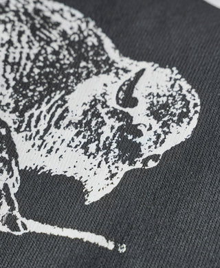 Retro Bison Graphic T-Shirt - Dark Gray