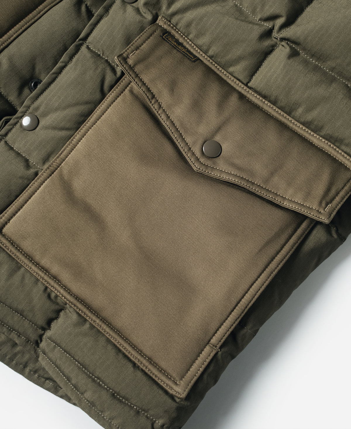 Box Quilted Down Liner Jacket - Olive