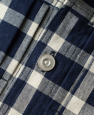 Lot 913 1910s Single-Pocket Palaka Plaid Work Jacket