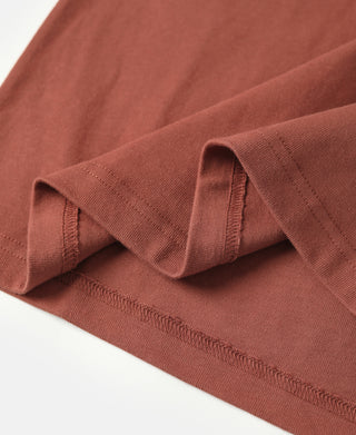 Vintage Short Sleeve Henley T-Shirt - Brick Red
