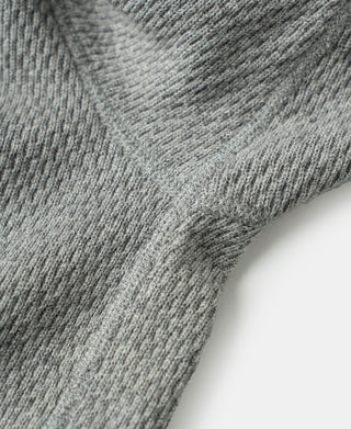 Heavyweight Raschel Knitting Waffle Thermal Shirt - Gray