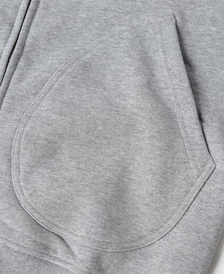 17.5 oz Terry Cloth Zip-Up Hoodie - Gray