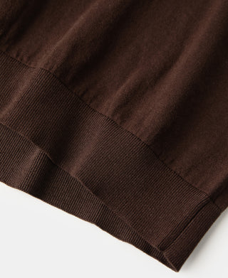 1950s Jersey Knit Short Sleeve Pocket T-Shirt - Coffee
