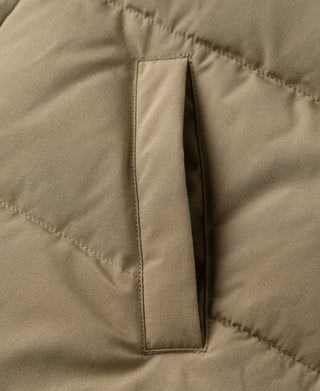 1970s Vintage Quilted Padded Vest - Khaki