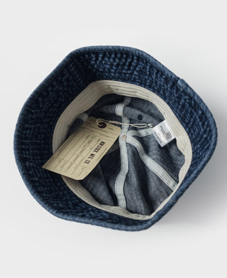 Herringbone Denim Bucket Hat