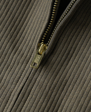 1940s Pique Stripe Cotton Cossack Jacket - Light Coffee