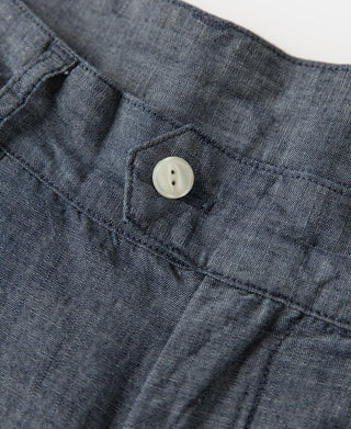 1930s Double-Pleated Chambray Pants