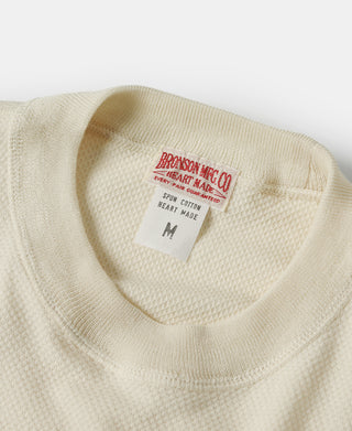 Waffle Knit Pocket T-Shirt - Apricot