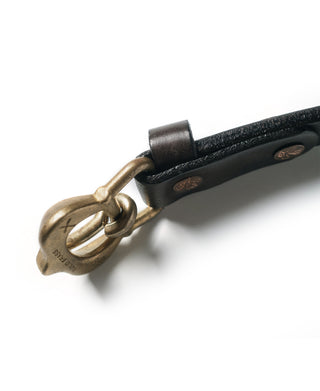 Natural Brass Buckle Full-Grain Cowhide Belt - Brown