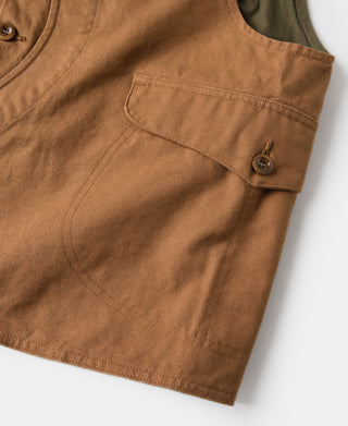 1930s Canvas Game Pockets Vest - Ginger