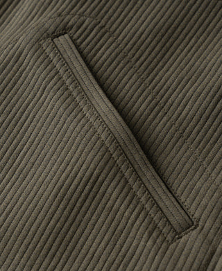1940s Pique Stripe Cotton Cossack Jacket - Light Coffee