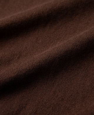 1950s Jersey Knit Short Sleeve Pocket T-Shirt - Coffee